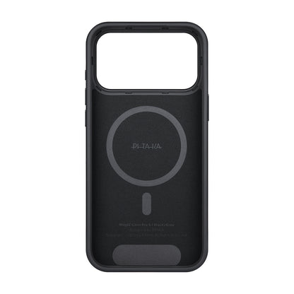 iPhone 17 Pro Kılıf M-safe Şarj Özellikli Aramid Fiber Pitaka Military-Grade Classic Serisi Black-Grey Twill Kılıf