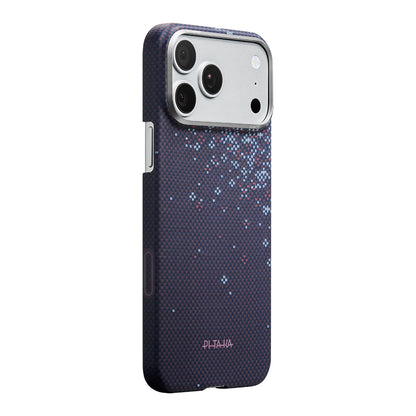 Apple iPhone 17 Pro Kılıf M-safe Şarj Özellikli Aramid Fiber Pitaka Sakura Hours Serisi Kapak