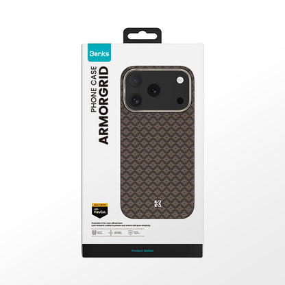 iPhone 17 Pro Kılıf M-Safe Şarj Özellikli Benks ArmorAir ArmorGrid Serisi Kevlar Kılıf