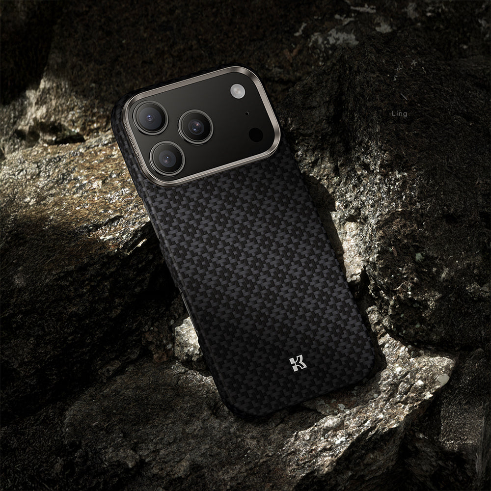 Apple iPhone 17 Pro Kılıf M-Safe Şarj Özellikli Benks ArmorAir ArmorGrid Serisi Kevlar Kapak Mavi