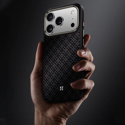 iPhone 17 Pro Kılıf M-Safe Şarj Özellikli Benks ArmorPro ArmorGrid Serisi Kevlar Kılıf