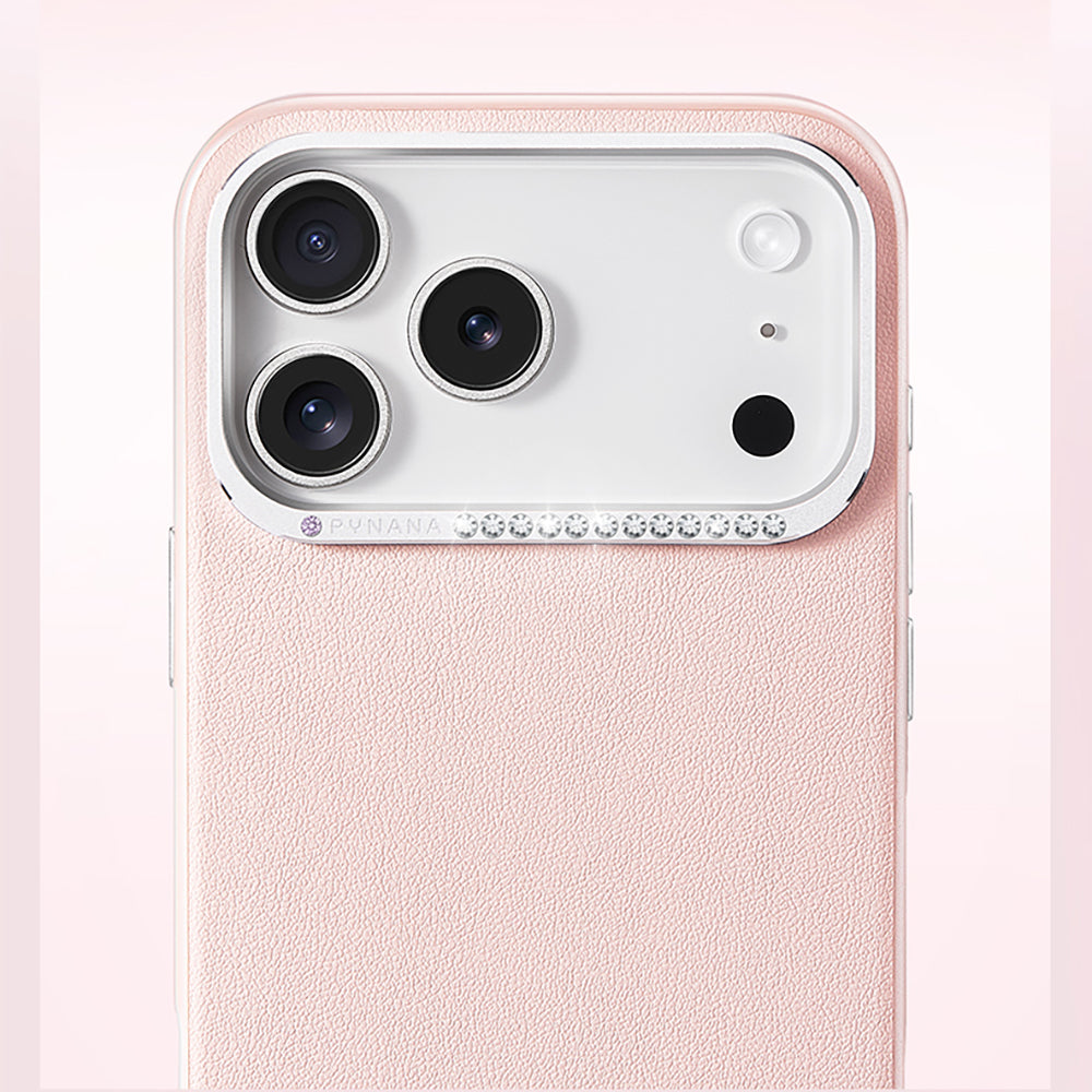 Apple iPhone 17 Pro Kılıf M-safe Şarj Özellikli Deri Tasarımlı Pynana Starry Serisi Kapak