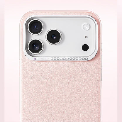 Apple iPhone 17 Pro Kılıf M-safe Şarj Özellikli Deri Tasarımlı Pynana Starry Serisi Kapak