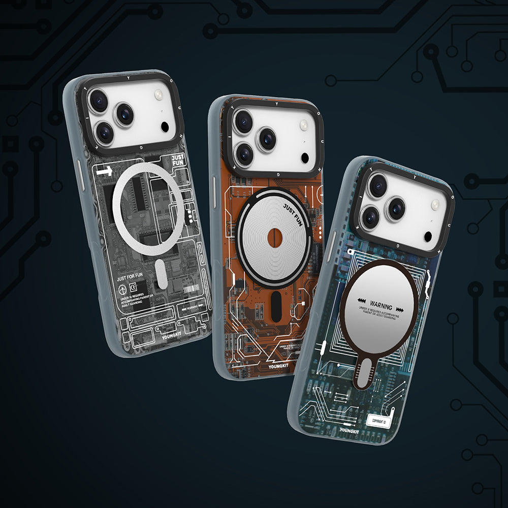 iPhone 17 Pro Kılıf M-safe Şarj Özellikli Kamera Denetim Butonlu Youngkit Technology Serisi Kılıf