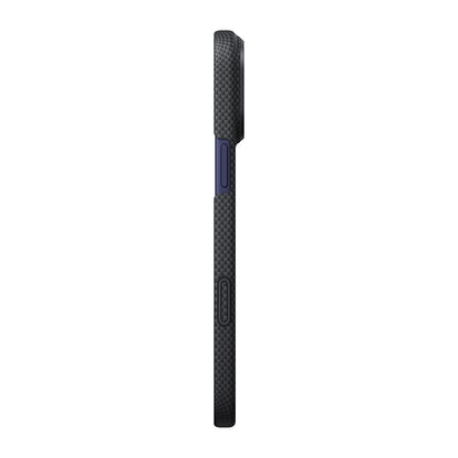 Apple iPhone 17 Pro Kılıf M-safe Şarj Özellikli Lumintex Teknolojili Fosforlu Aramid Fiber Pitaka Tactile Woven Aries Serisi Kapak