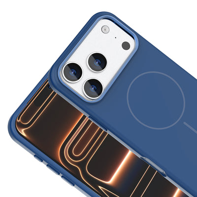 Apple iPhone 17 Pro Kılıf M-Safe Şarj Özellikli Metal Kamera Çerçeveli Zore Edi Silikon Kapak Lila