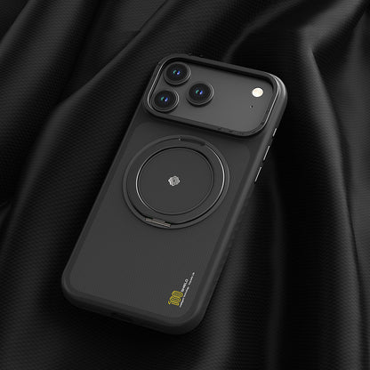 iPhone 17 Pro Kılıf M-safe Şarj Özellikli Metal Standlı Lenyes CK225 Kevlar Kılıf