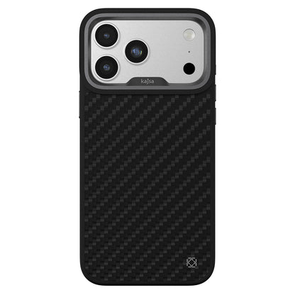 Apple iPhone 17 Pro Kılıf M-safe Şarj Özellikli O-Ring Kajsa Carbon Fiber Serisi Kapak