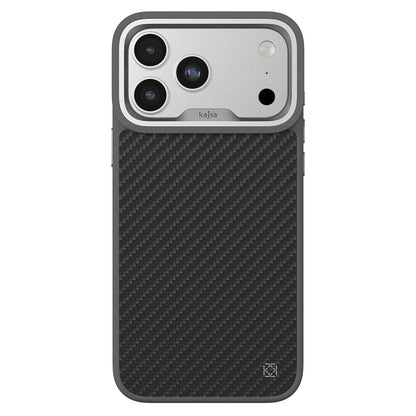 Apple iPhone 17 Pro Kılıf M-safe Şarj Özellikli O-Ring Kajsa Carbon Fiber Serisi Kapak