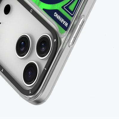 Apple iPhone 17 Pro Kılıf M-safe Şarj Özellikli Parlak Kumlu Sıvılı Tasarımlı Galaxy Fantasy Serisi Kapak Yeşil