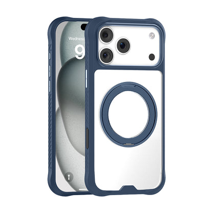 iPhone 17 Pro Kılıf M-safe Şarj Özellikli Parmak Ring Standlı Airbag Tasarımlı Mutural Obsidian Serisi Kılıf