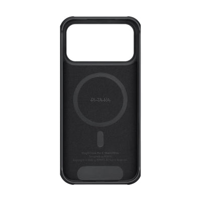 Apple iPhone 17 Pro Kılıf M-safe Şarj Özellikli Pitaka Aramid Pro Guard Serisi Black-Gray Kapak Siyah-Gri