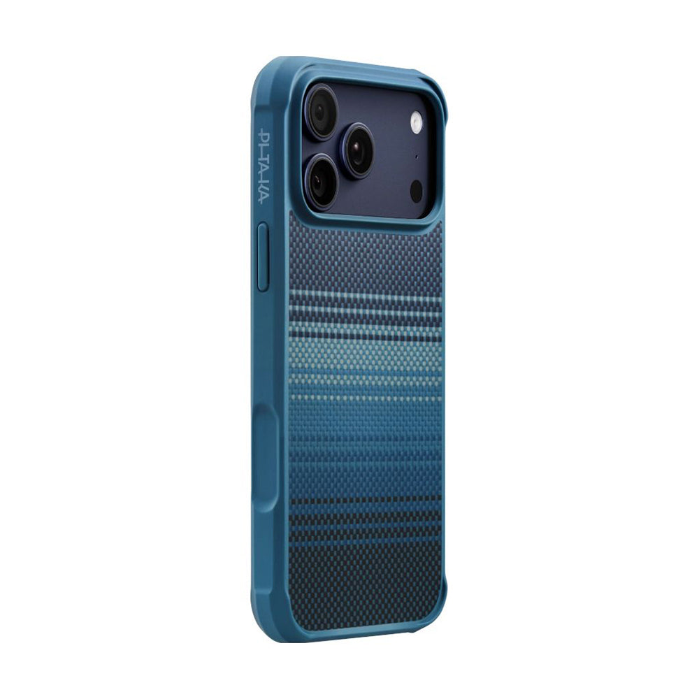 iPhone 17 Pro Kılıf M-safe Şarj Özellikli Pitaka Tactile Woven Sunset-Moonrise Aramid Pro Guard Serisi Kılıf