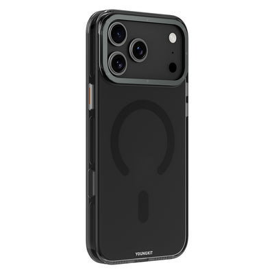 Apple iPhone 17 Pro Kılıf M-safe Şarj Özellikli Şeffaf Youngkit Crystal Shield Serisi Kapak Siyah