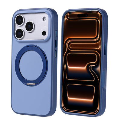 Apple iPhone 17 Pro Kılıf M-Safe Şarj Özellikli Standlı Zore Proton Silikon Kapak Turuncu