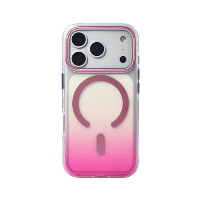 Apple iPhone 17 Pro Kılıf M-safe Şarj Özellikli Transparan Renk Geçişli Zore Toros Kapak Gold