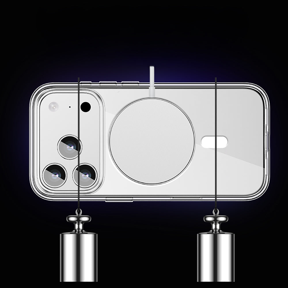 iPhone 17 Pro Kılıf M-safe Şarj Özellikli Transparan Sert PC Wlons Pita Kılıf