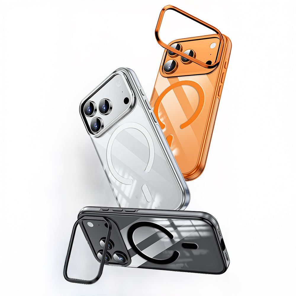 iPhone 17 Pro Kılıf M-safe Şarj Özellikli Wlons Standlı Efsane Kılıf