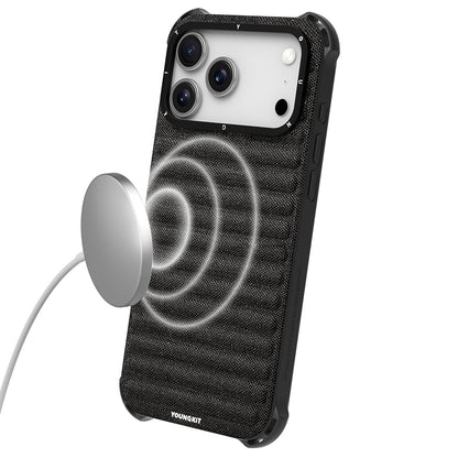 iPhone 17 Pro Kılıf M-safe Şarj Özellikli Youngkit Canvas Serisi Kılıf