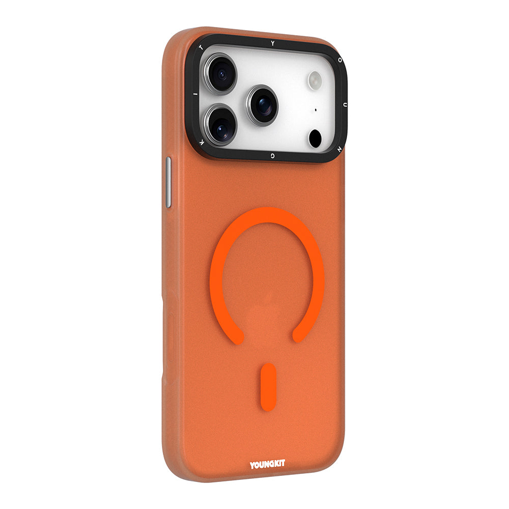 Apple iPhone 17 Pro Kılıf M-safe Şarj Özellikli Youngkit Hidden Sand Serisi Kapak Mavi