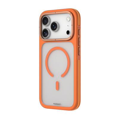 Apple iPhone 17 Pro Kılıf M-safe Şarj Özellikli Youngkit Rock Sand Serisi Kapak Siyah