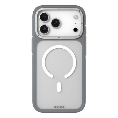 Apple iPhone 17 Pro Kılıf M-safe Şarj Özellikli Youngkit Rock Sand Serisi Kapak Siyah