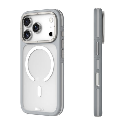 Apple iPhone 17 Pro Kılıf M-safe Şarj Özellikli Youngkit Rock Sand Serisi Kapak Siyah