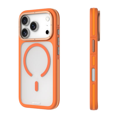 Apple iPhone 17 Pro Kılıf M-safe Şarj Özellikli Youngkit Rock Sand Serisi Kapak Siyah