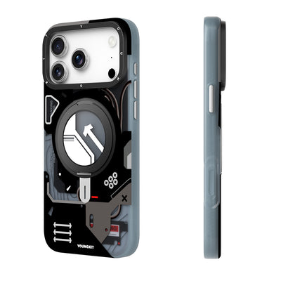 Apple iPhone 17 Pro Kılıf M-safe Şarj Özellikli Youngkit Starship Serisi Kapak Turuncu