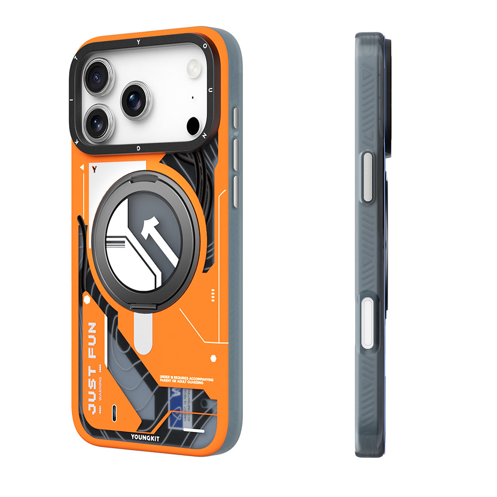 Apple iPhone 17 Pro Kılıf M-safe Şarj Özellikli Youngkit Starship Serisi Kapak Siyah