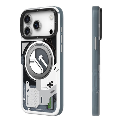 Apple iPhone 17 Pro Kılıf M-safe Şarj Özellikli Youngkit Starship Serisi Kapak Beyaz