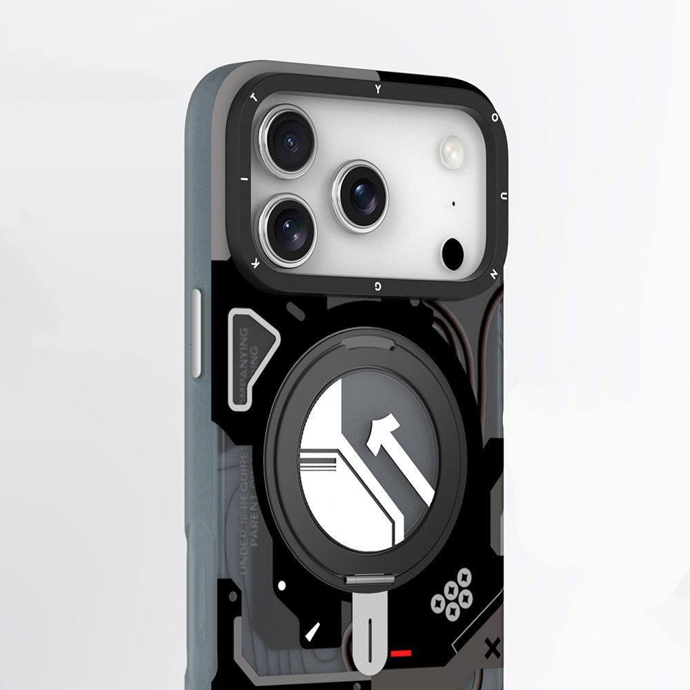 Apple iPhone 17 Pro Kılıf M-safe Şarj Özellikli Youngkit Starship Serisi Kapak Beyaz