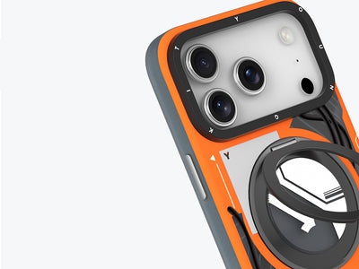 Apple iPhone 17 Pro Kılıf M-safe Şarj Özellikli Youngkit Starship Serisi Kapak Turuncu