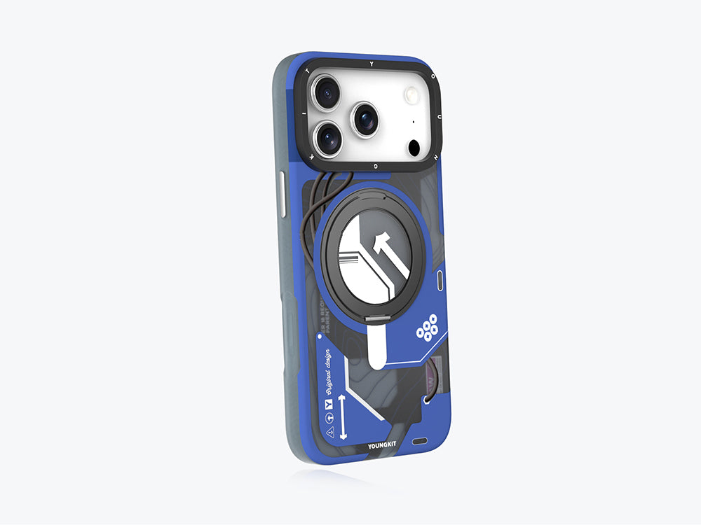 Apple iPhone 17 Pro Kılıf M-safe Şarj Özellikli Youngkit Starship Serisi Kapak Beyaz