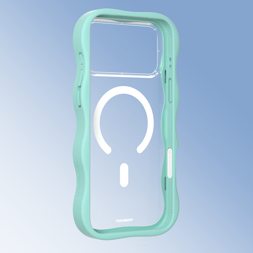 iPhone 17 Pro Kılıf M-safe Şarj Özellikli Youngkit Wave Clear Serisi Kılıf