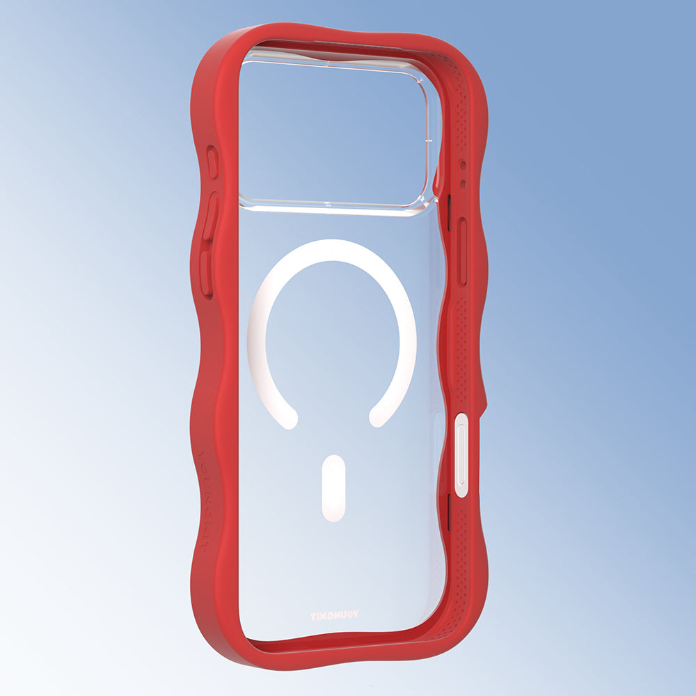 iPhone 17 Pro Kılıf M-safe Şarj Özellikli Youngkit Wave Clear Serisi Kılıf