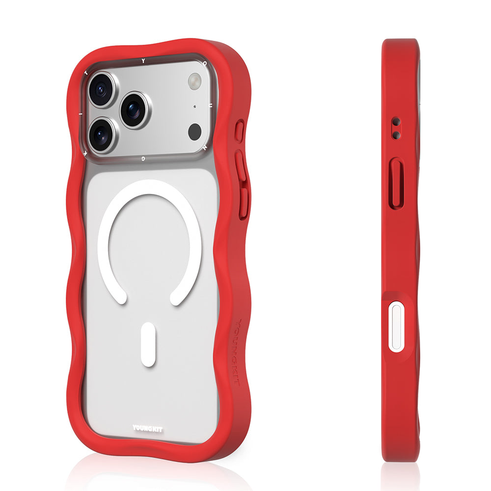 iPhone 17 Pro Kılıf M-safe Şarj Özellikli Youngkit Wave Matte Serisi Kılıf