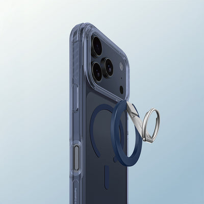 Apple iPhone 17 Pro Kılıf M-safe Şarj Özellikli Yüzük Standlı Amazingthing Titan Pro Serisi Kapak Turuncu