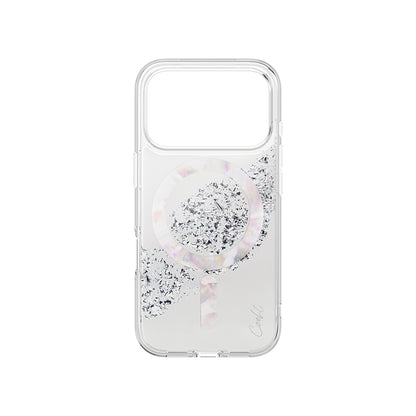 iPhone 17 Pro Kılıf M-safe Şarj Parlak Kristal Desenli Coehl Crystelle Kılıf