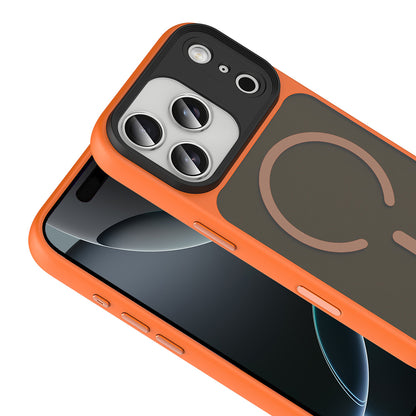 iPhone 17 Pro Kılıf Mat Arka Yüzey Wireless Şarj Özellikli Zore Flet M-safe Kılıf