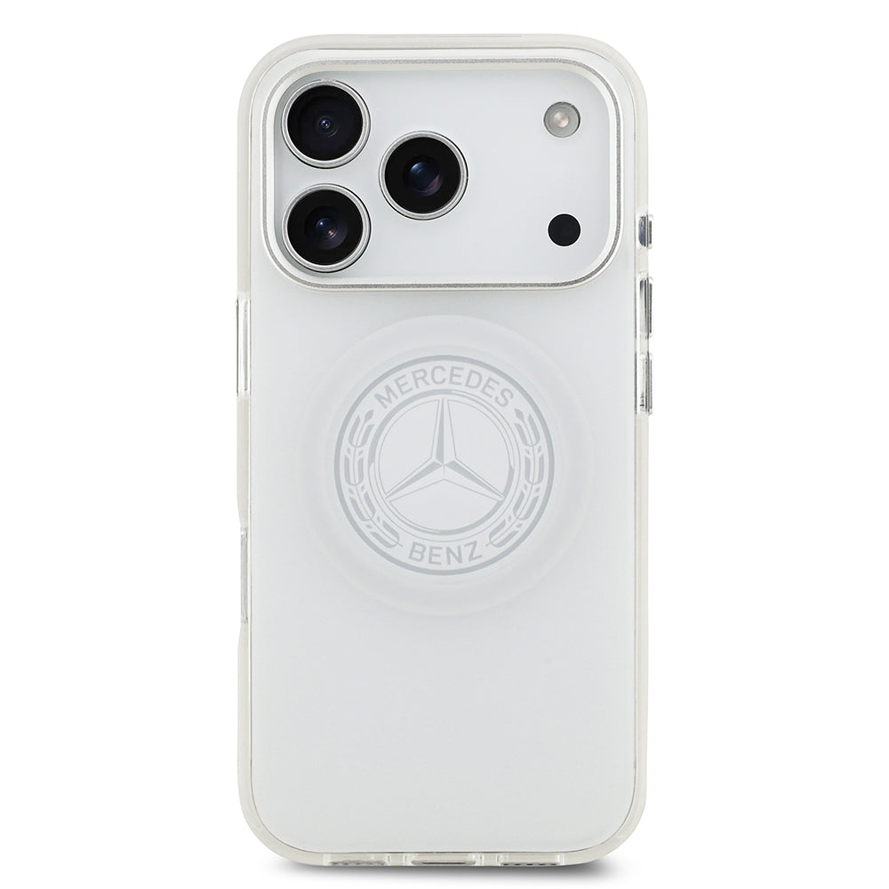 iPhone 17 Pro Kılıf Mercedes Benz Orjinal Lisanslı M-safe Şarj Özellikli Buzlu PC Nostaljik Yıldız Dizayn Kılıf