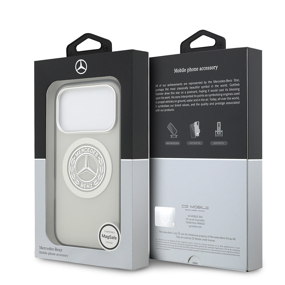 iPhone 17 Pro Kılıf Mercedes Benz Orjinal Lisanslı M-safe Şarj Özellikli Çift Katmanlı PC Nostaljik Yıldız Dizayn Kılıf