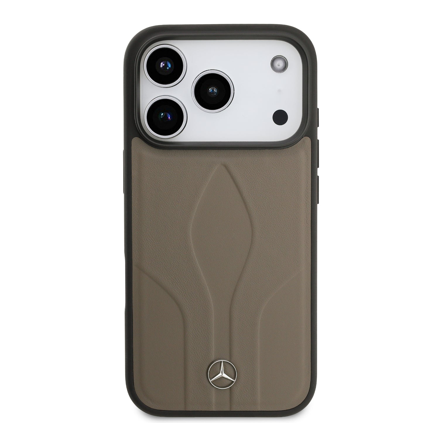 iPhone 17 Pro Kılıf Mercedes Benz Orjinal Lisanslı M-safe Şarj Özellikli Dokulu Desenli Deri Kılıf