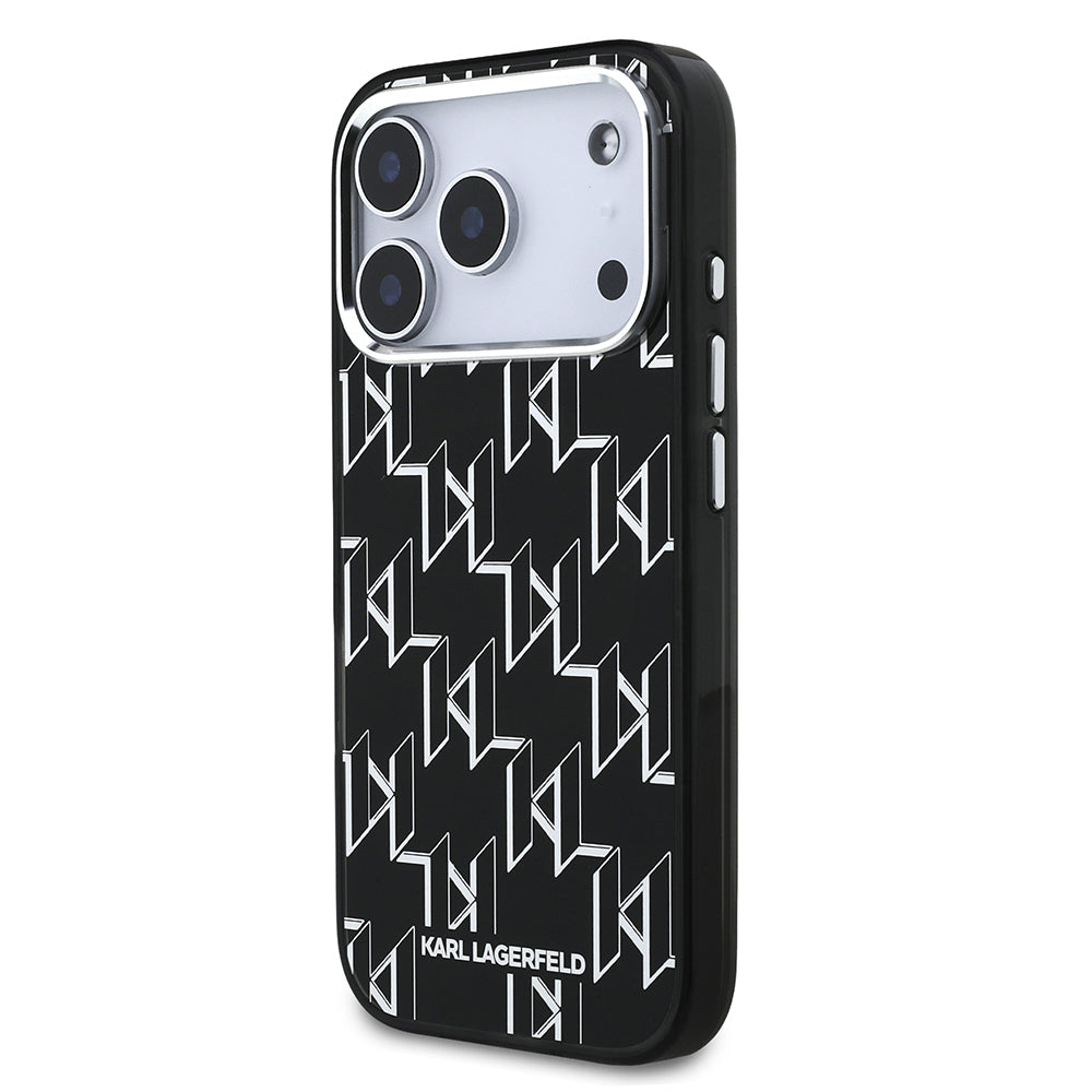 iPhone 17 Pro Kılıf Orjinal Lisanslı M-safe Şarj Özellikli Karl Lagerfeld IML Baskılı Monogram Dizayn Kılıf