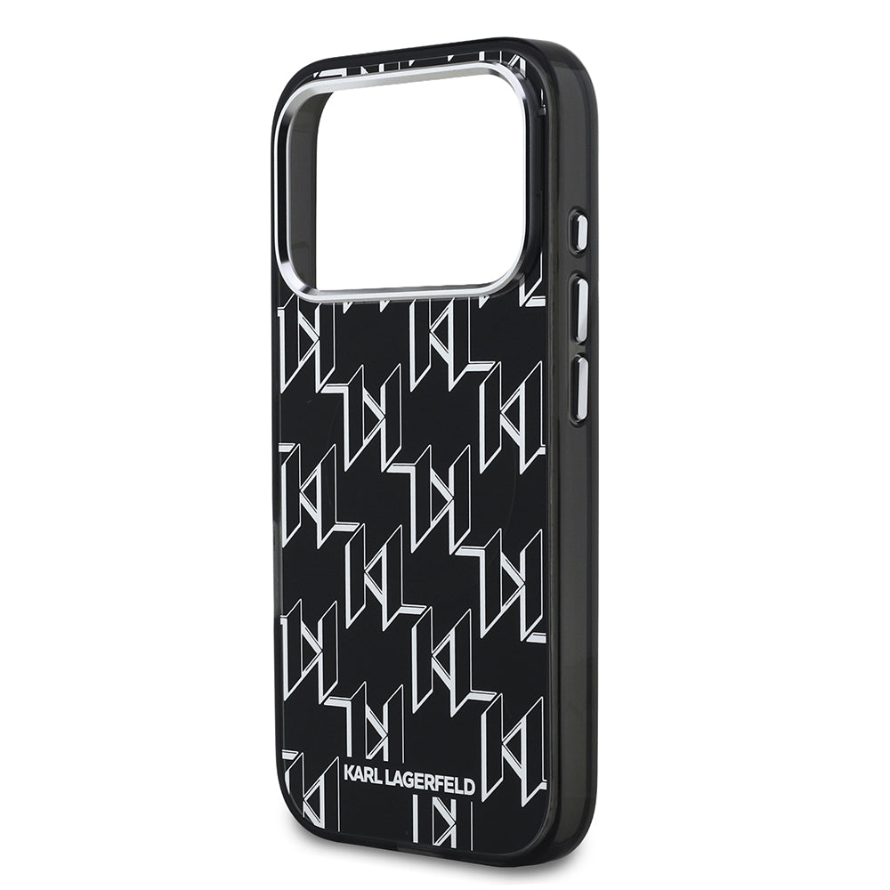 iPhone 17 Pro Kılıf Orjinal Lisanslı M-safe Şarj Özellikli Karl Lagerfeld IML Baskılı Monogram Dizayn Kılıf