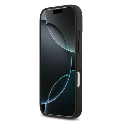 Apple iPhone 17 Pro Kılıf Redbull Orjinal Lisanslı M-safe Şarj Özellikli Kırmızı Halka ve Logo Kabartmalı PU Deri Kapak Siyah