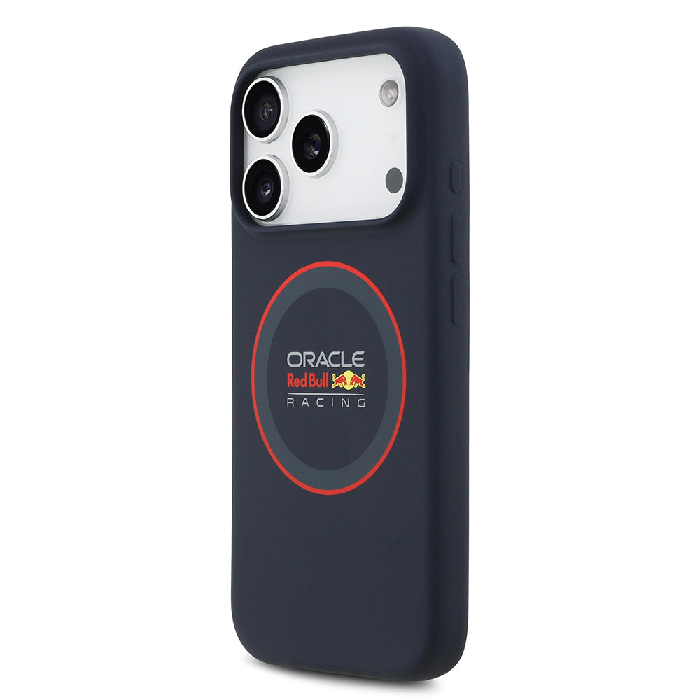 iPhone 17 Pro Kılıf Redbull Orjinal Lisanslı M-safe Şarj Özellikli Kırmızı Halka ve Logo Silikon Kılıf