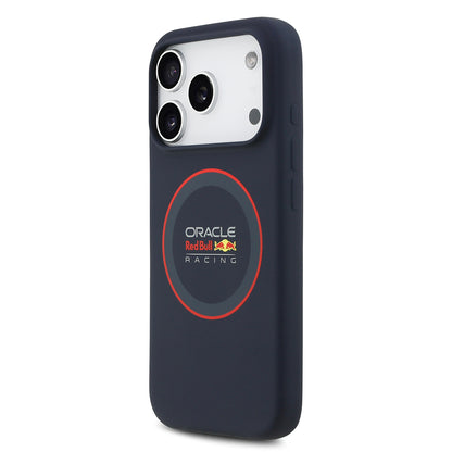 iPhone 17 Pro Kılıf Redbull Orjinal Lisanslı M-safe Şarj Özellikli Kırmızı Halka ve Logo Silikon Kılıf