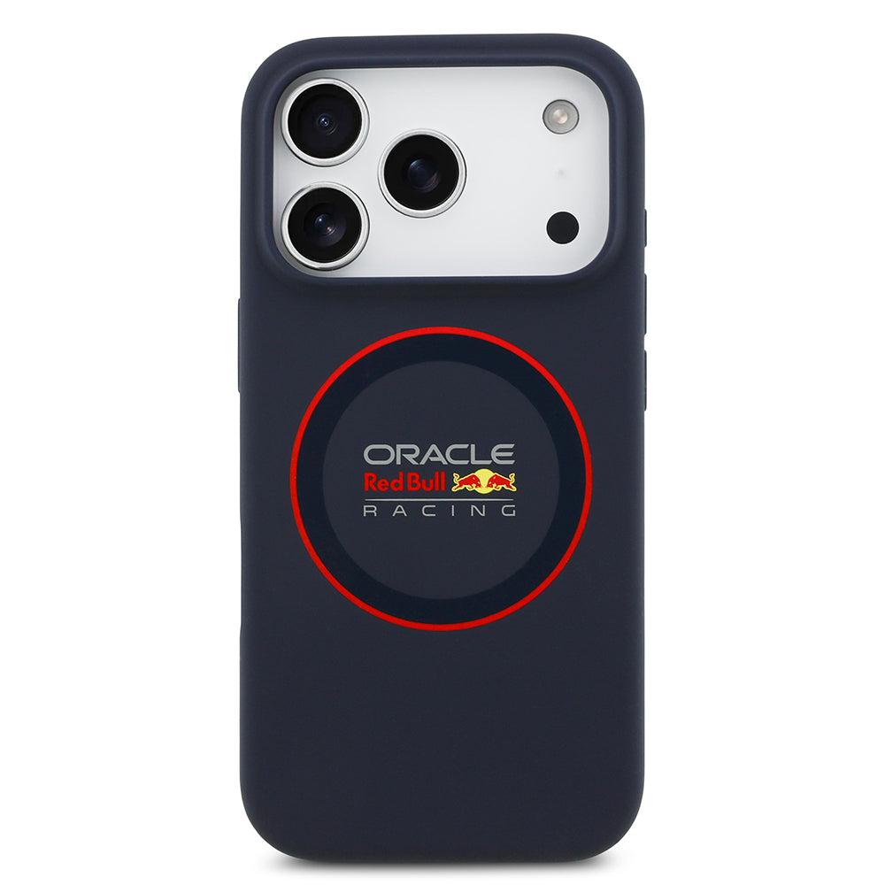 iPhone 17 Pro Kılıf Redbull Orjinal Lisanslı M-safe Şarj Özellikli Kırmızı Halka ve Logo Silikon Kılıf