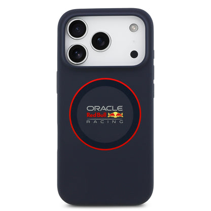 iPhone 17 Pro Kılıf Redbull Orjinal Lisanslı M-safe Şarj Özellikli Kırmızı Halka ve Logo Silikon Kılıf